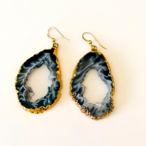 Natural Agate Dangle Earrings